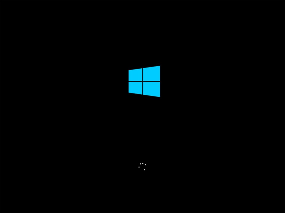 windows logo on screen