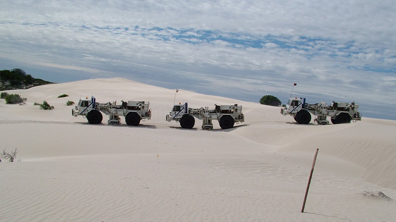 vehicles in desert