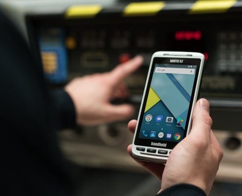 handheld nautiz x2 used for field service