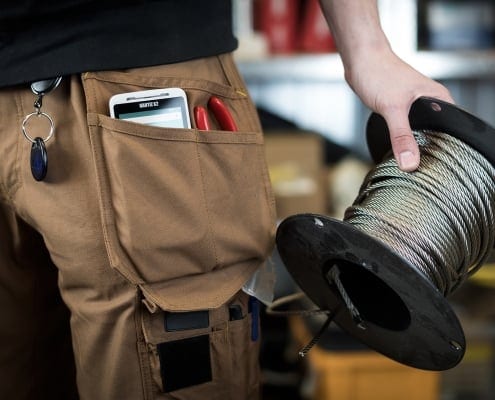 handheld nautiz x2 on worksite