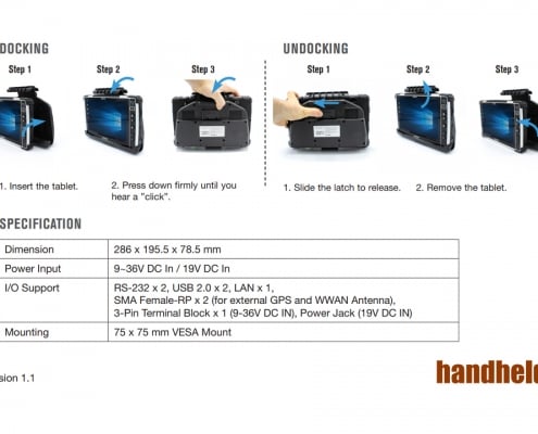 handheld algiz 10x vehicle dock data sheet