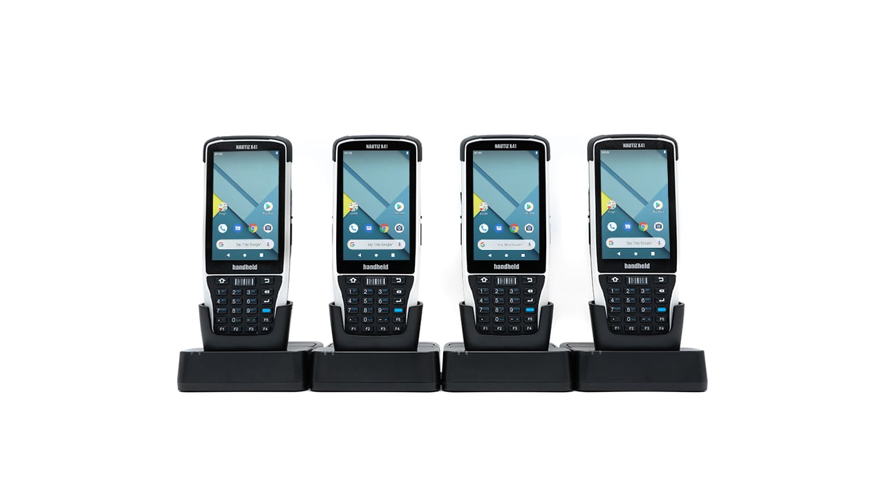 handheld nautiz x41 four slot charging station