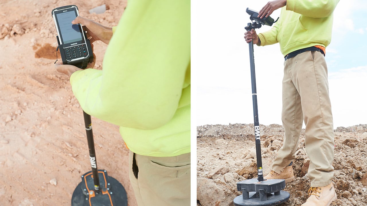 worker using nautiz x8 in field