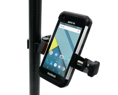 handheld nautiz x9 in pole mount