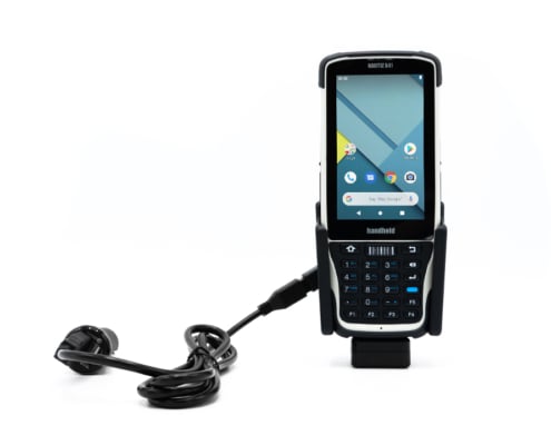 handheld nautiz x41 in vehicle cradle