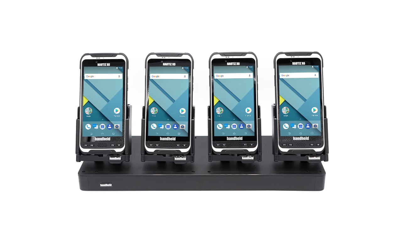 handheld nautiz x6 four-slot charging station