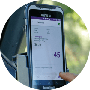feeding management software on handheld nautiz x6